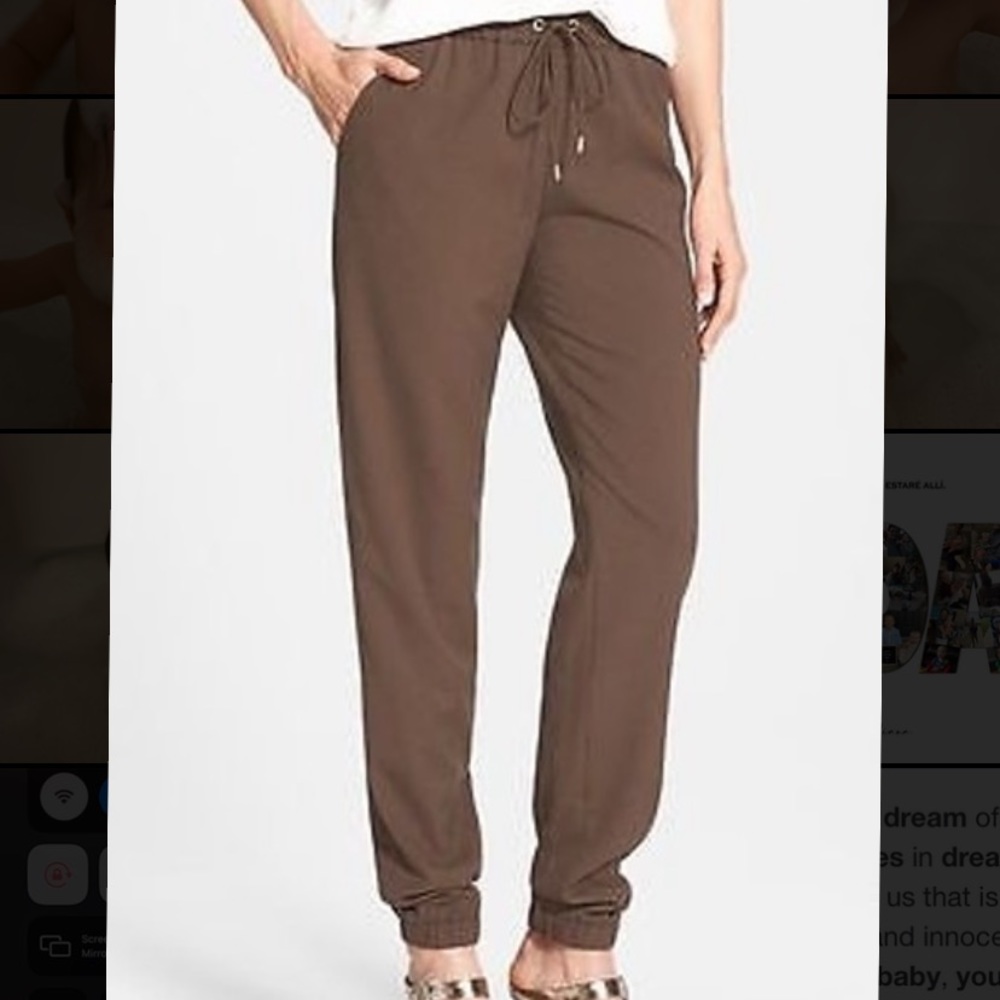 Michael Kors brown jogger style pants size small